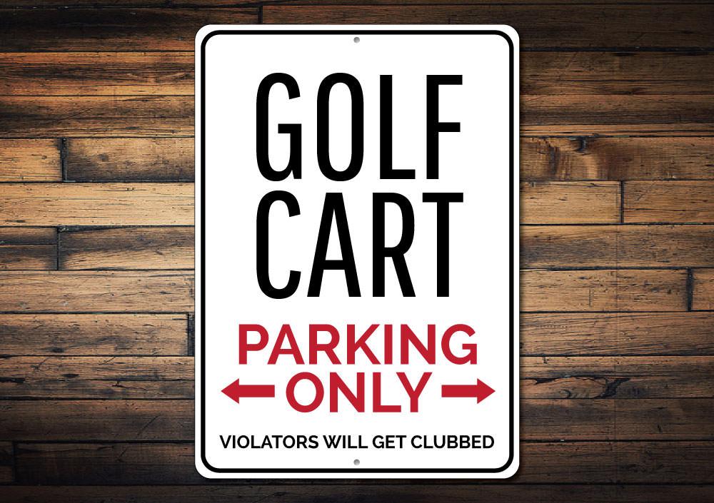 Golf Cart Parking Sign