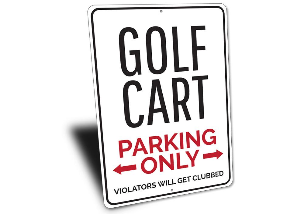 Golf Cart Parking Sign