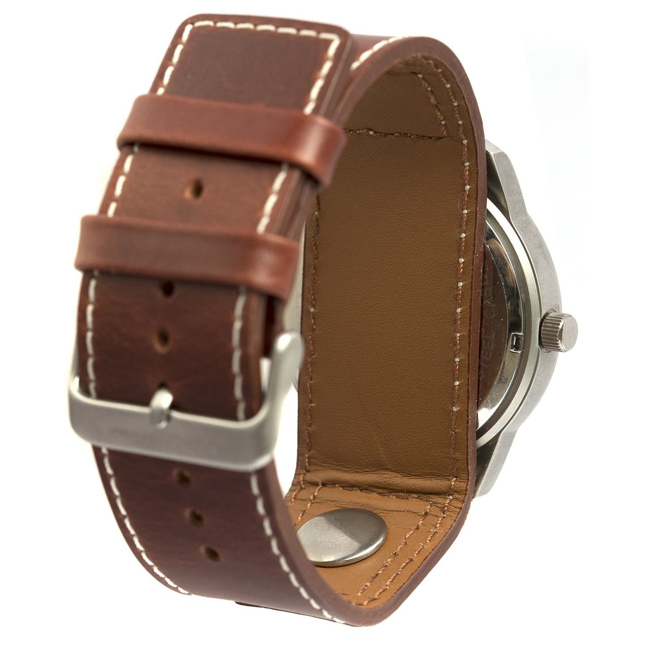 Field & Stream Men's Golf Ball Marker Stainless Steel Brown Leather