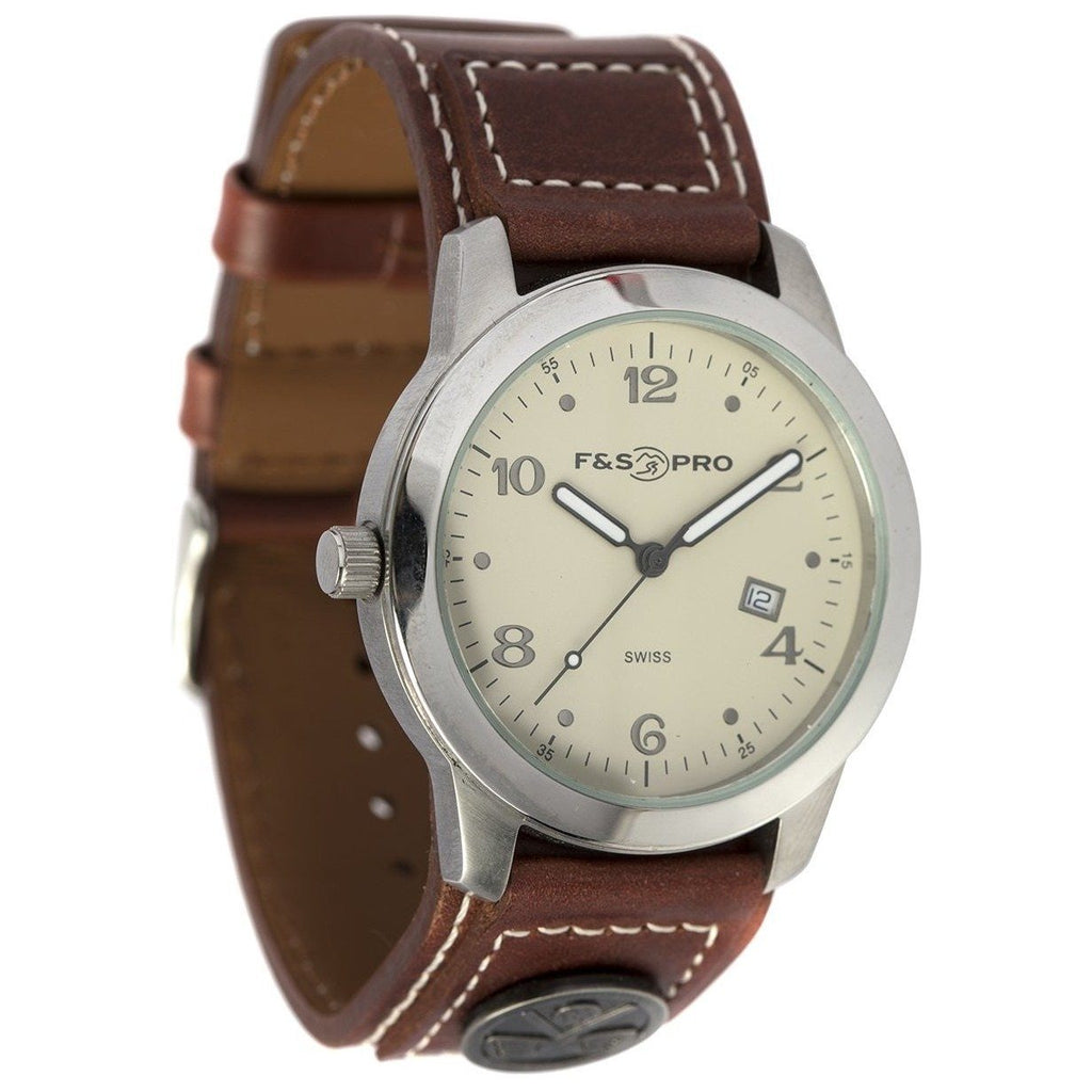 Field & Stream Men's Golf Ball Marker Stainless Steel Brown Leather