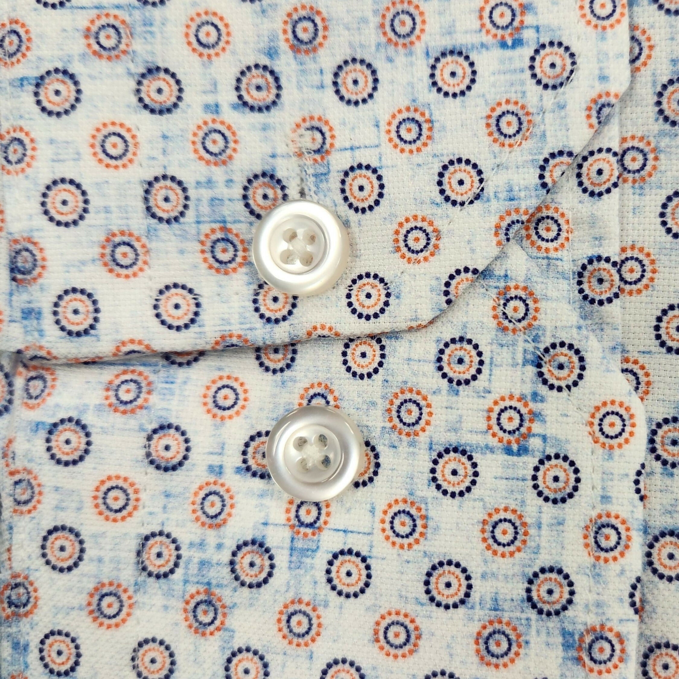 W&H Golf Men's Long Sleeve Button Up Sports Shirts - Circular Print