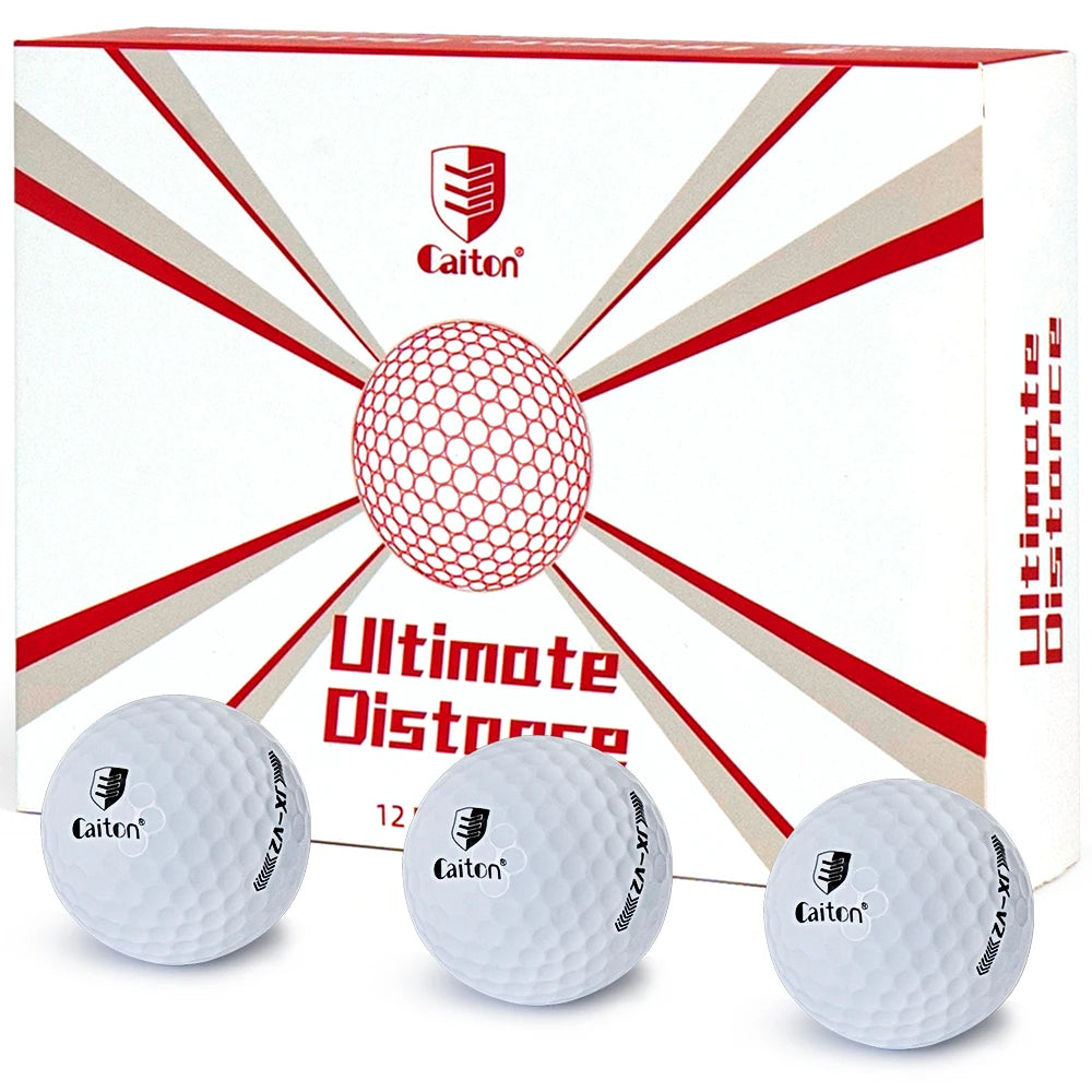 Caiton 3/6/12Pcs Long Distance Golf Balls Dual Core Aerodynamic Stable