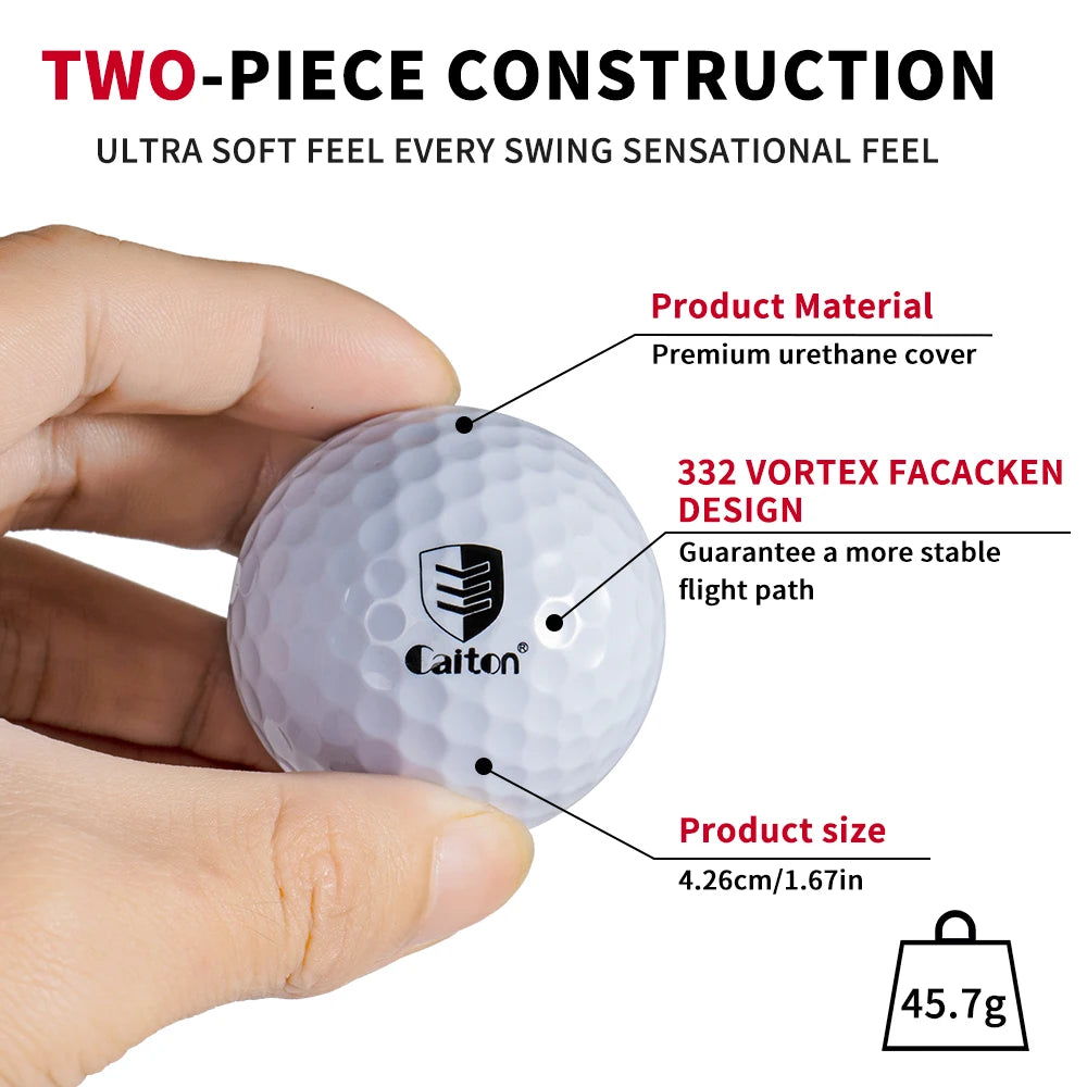Caiton 3/6/12Pcs Long Distance Golf Balls Dual Core Aerodynamic Stable