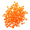 100 Pcs/Pack Professional Golf Tees 25mm 0.98'  Castle Orange Golfer
