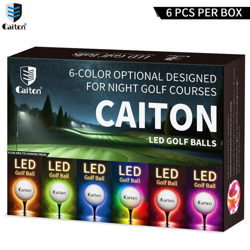 Caiton Night Glow Golf Balls – Set of 6 High-Visibility,