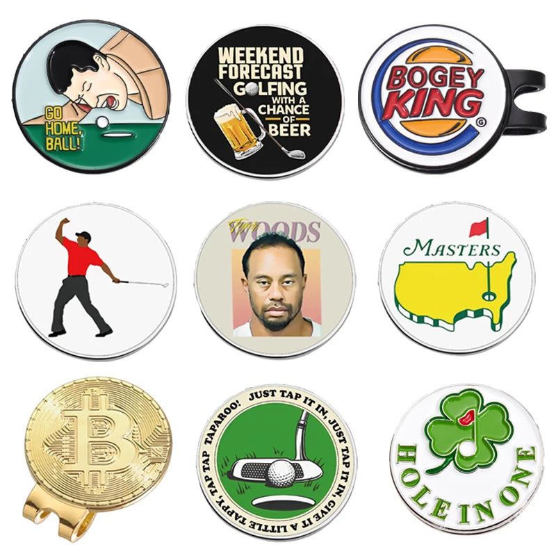 Bogey Ball King Creative Golf Hat Clips Magnetic Golf Ball Marker Cap