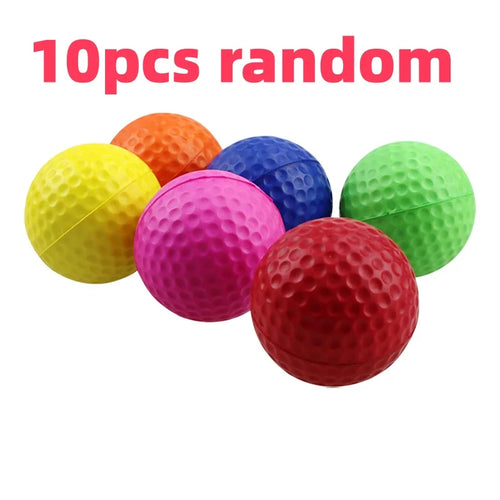 10pcs PU Foam Solid Sponge Soft Indoor Golf Practice Ball 4.2cm