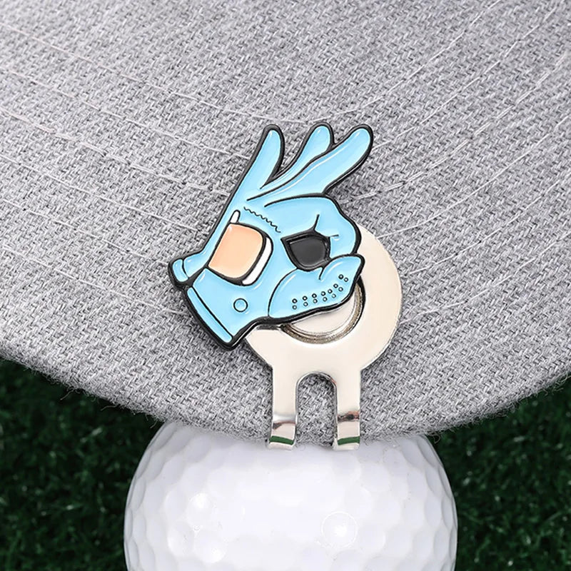 OK Sign Golf Hat Clip Ball Marker Magnetic Easily Attach to Hat