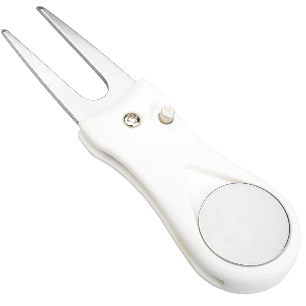 1PC Golf Divot Repair Tool With Ball Marker Pitch Mark Fork Golf