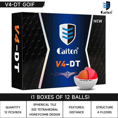Caiton Pro Golf Balls - 4 Layers, DuPont Surlyn, Adds 30 Yards,