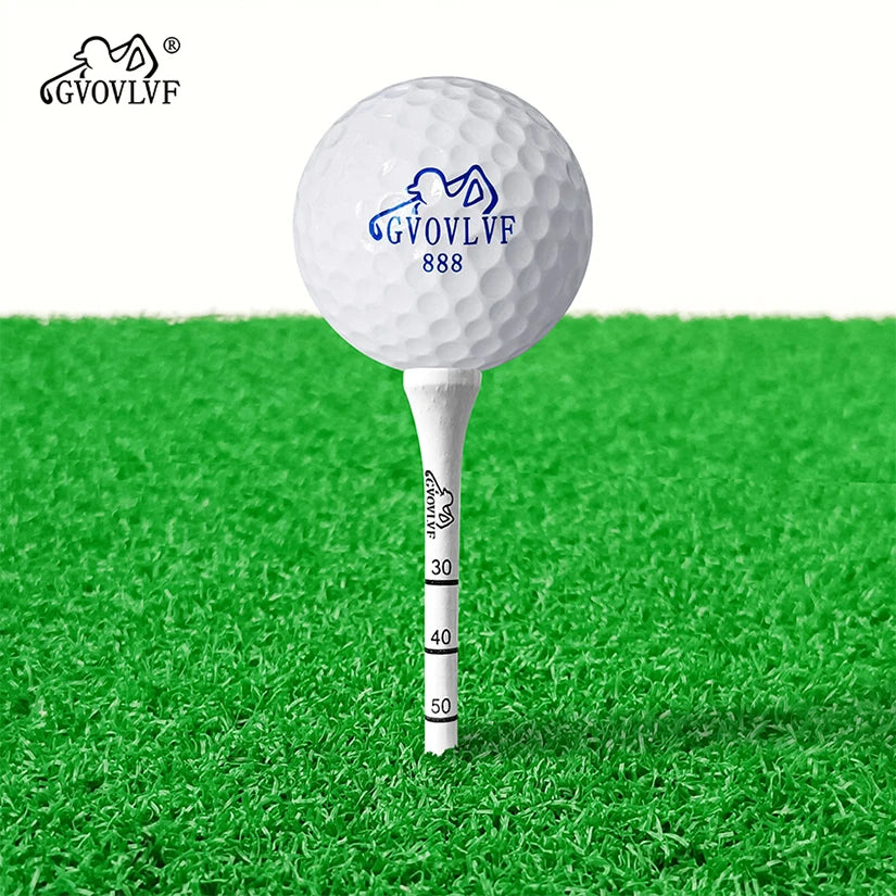 50pcs GVOVLVF Bamboo Golf Degree Scale Tees 83mm Long Tees Golf Strong
