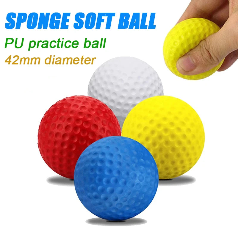 10pcs PU Foam Solid Sponge Soft Indoor Golf Practice Ball 4.2cm