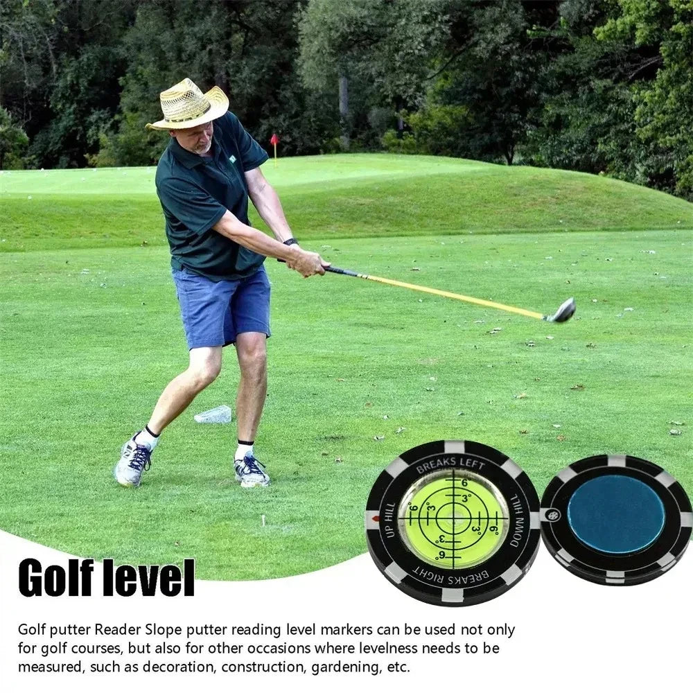 Golf Putt Ball Marker High Precision Round Green Reader Golfing