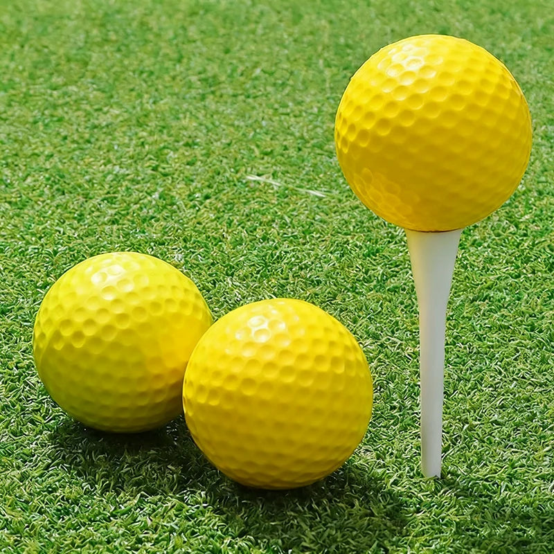 2~10pcs Golf Balls Yellow PU Foam Sponge Elastic Indoor Outdoor