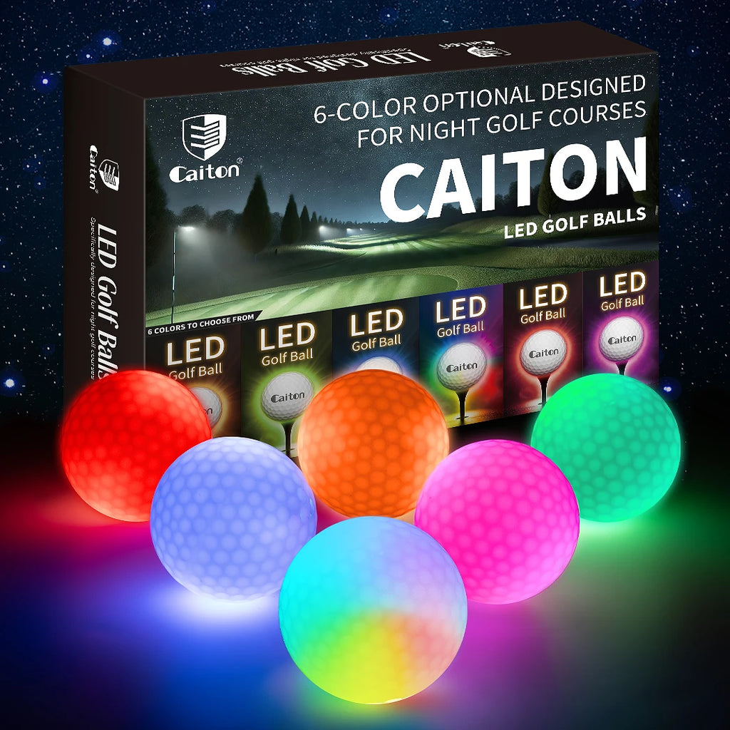 Caiton Night Glow Golf Balls – Set of 6 High-Visibility,