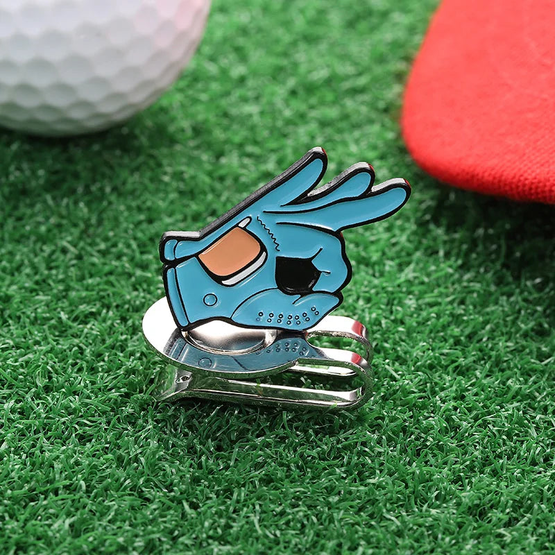 OK Sign Golf Hat Clip Ball Marker Magnetic Easily Attach to Hat