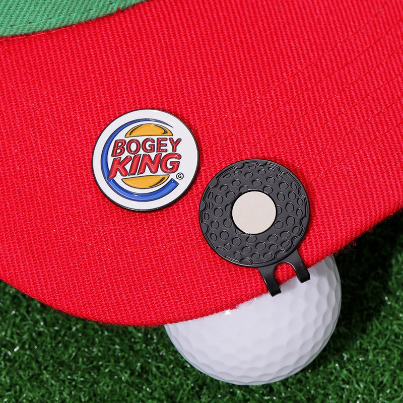 Bogey Ball King Creative Golf Hat Clips Magnetic Golf Ball Marker Cap
