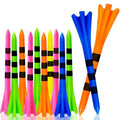 50pcs Golf Tees Plastic Stripe 5 Claws Tee Random Colors Accessories