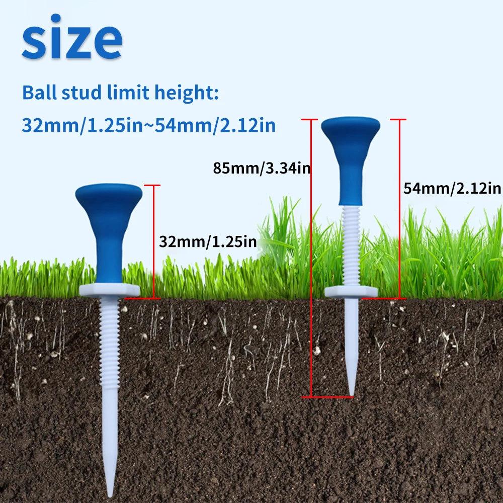 Caiton 5pcs Premium 85mm Plastic Golf Tees, Adjustable 22mm Range,