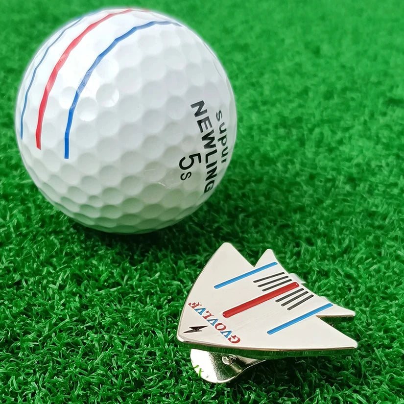 1pc Golf Putting Alignment Aiming Tool Ball Marker With Magnetic Hat