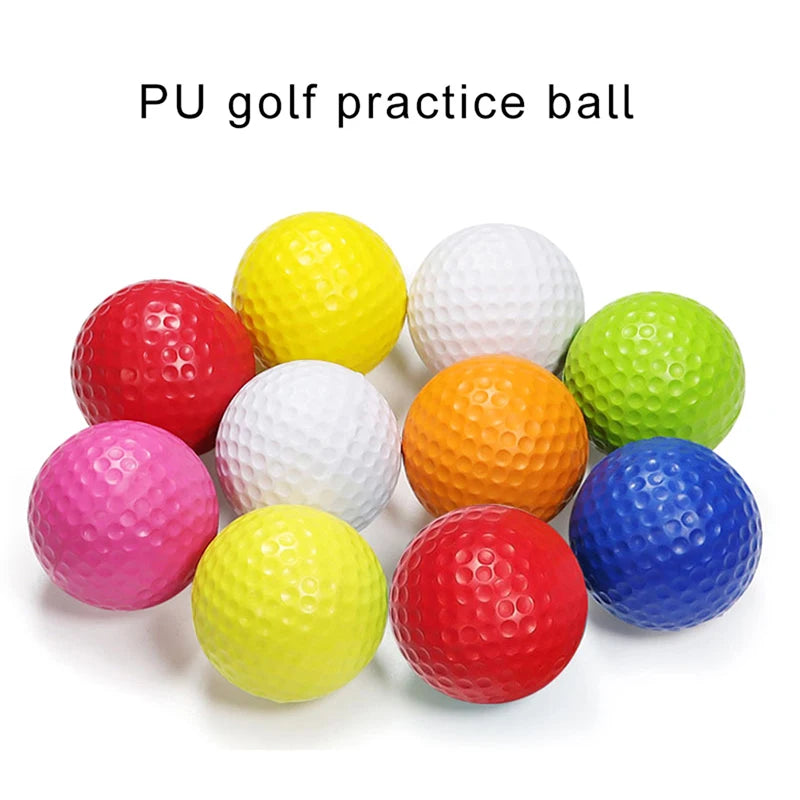 10pcs PU Foam Solid Sponge Soft Indoor Golf Practice Ball 4.2cm