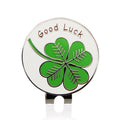 1.18" Lucky Clover Golf Ball Mark w Magnetic Golf Hat Clip 30mm Green