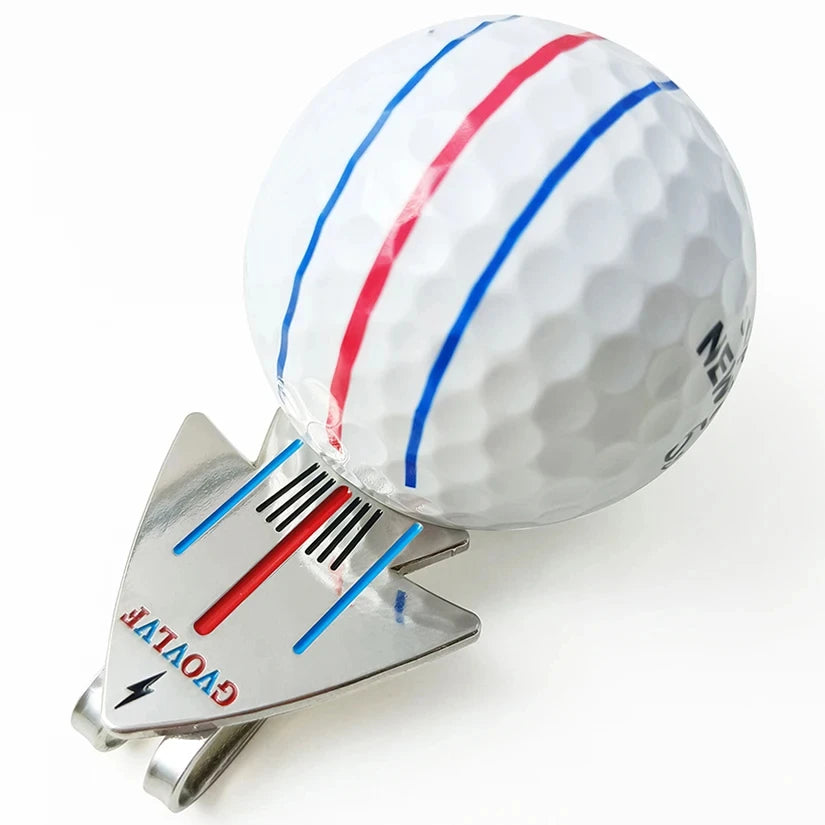 1pc Golf Putting Alignment Aiming Tool Ball Marker With Magnetic Hat