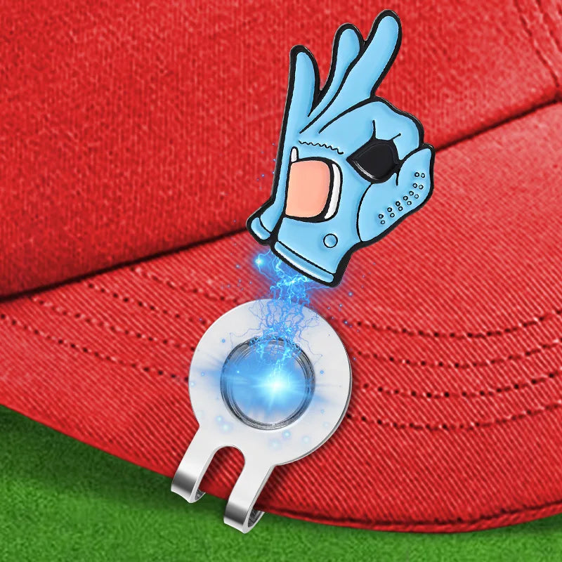 OK Sign Golf Hat Clip Ball Marker Magnetic Easily Attach to Hat