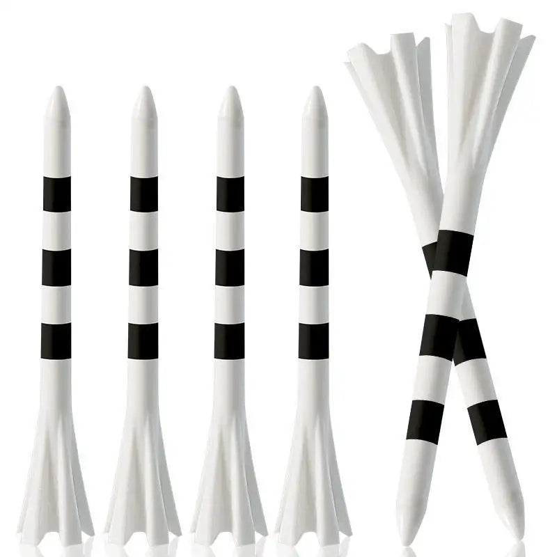 50pcs Golf Tees Plastic Stripe 5 Claws Tee Random Colors Accessories