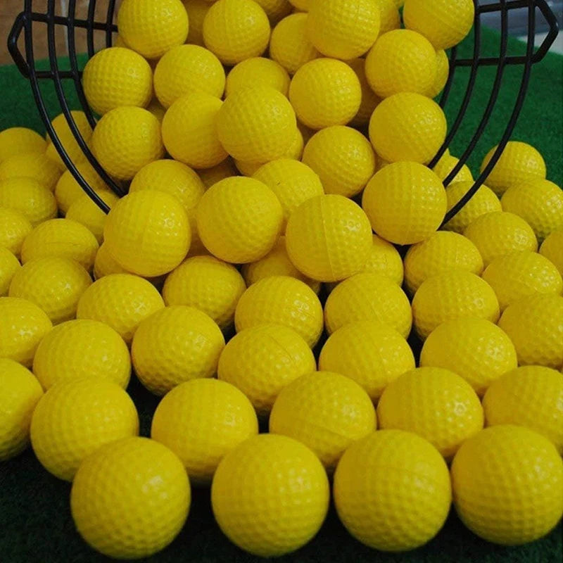 2~10pcs Golf Balls Yellow PU Foam Sponge Elastic Indoor Outdoor