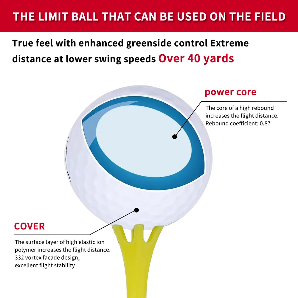 Caiton 3/6/12Pcs Long Distance Golf Balls Dual Core Aerodynamic Stable