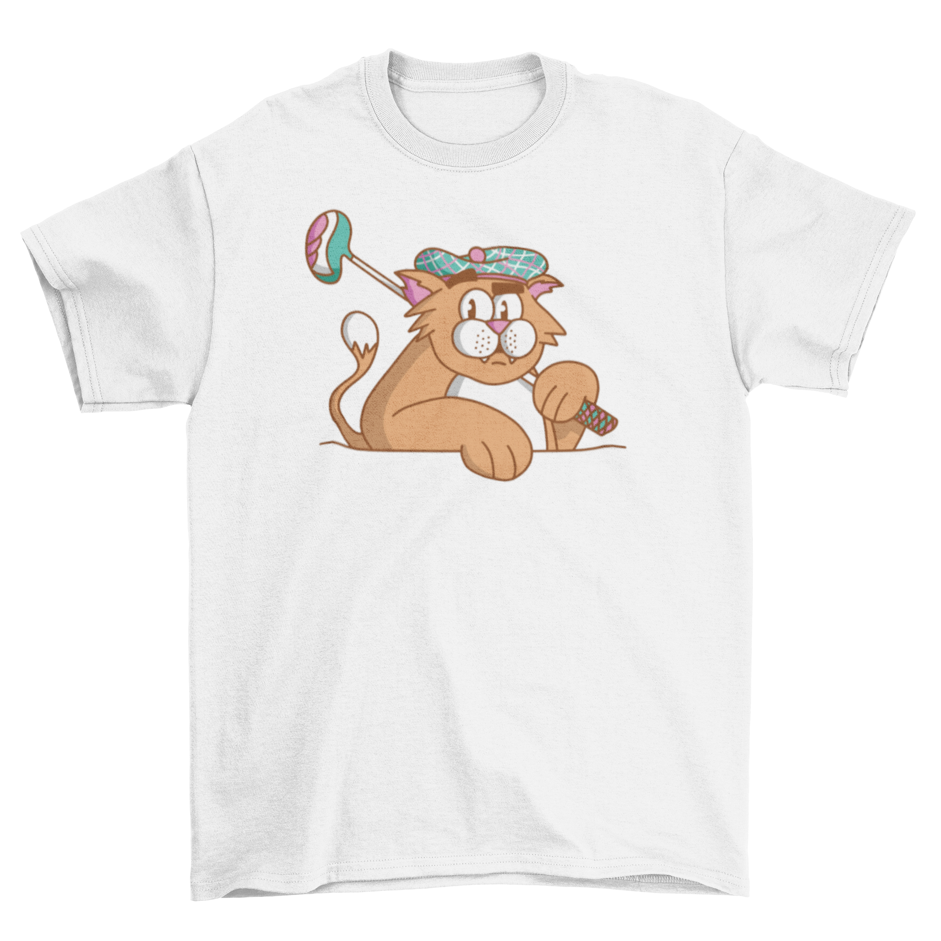 Golf cat t-shirt