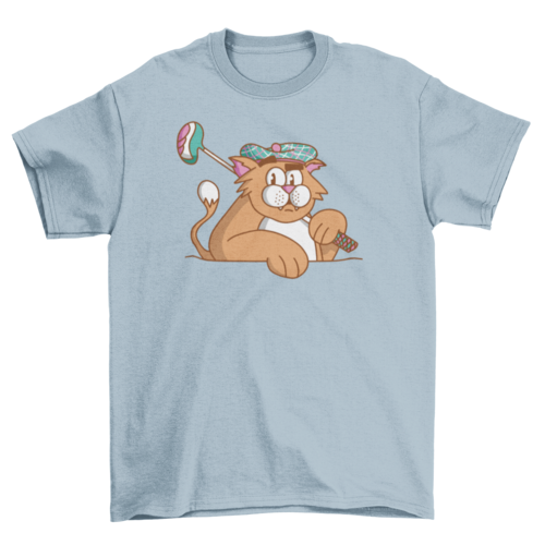 Golf cat t-shirt