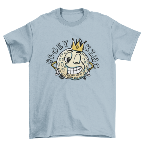 Golf ball with crown cartoon t-shirt
