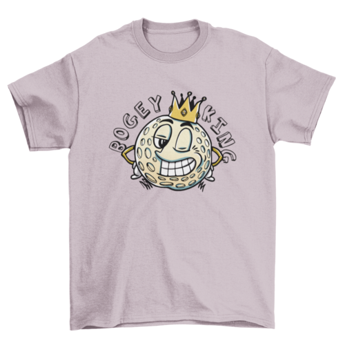 Golf ball with crown cartoon t-shirt