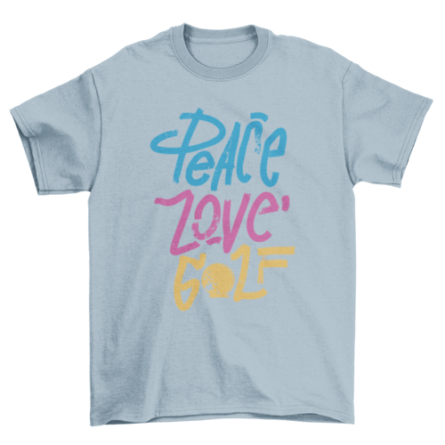Peace love golf t-shirt