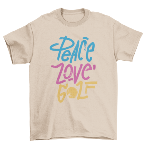 Peace love golf t-shirt