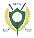 Golf Crest Embroidered Iron on/Sew patch [6.61" X 7.79"]