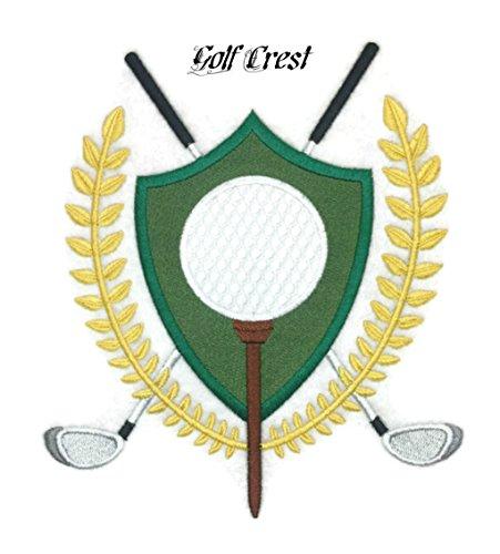 Golf Crest Embroidered Iron on/Sew patch [6.61" X 7.79"]