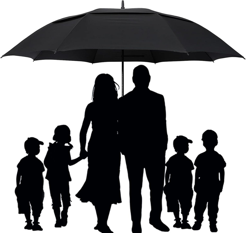 72 Inch Windproof Golf Umbrella Auto Open Double Canopy