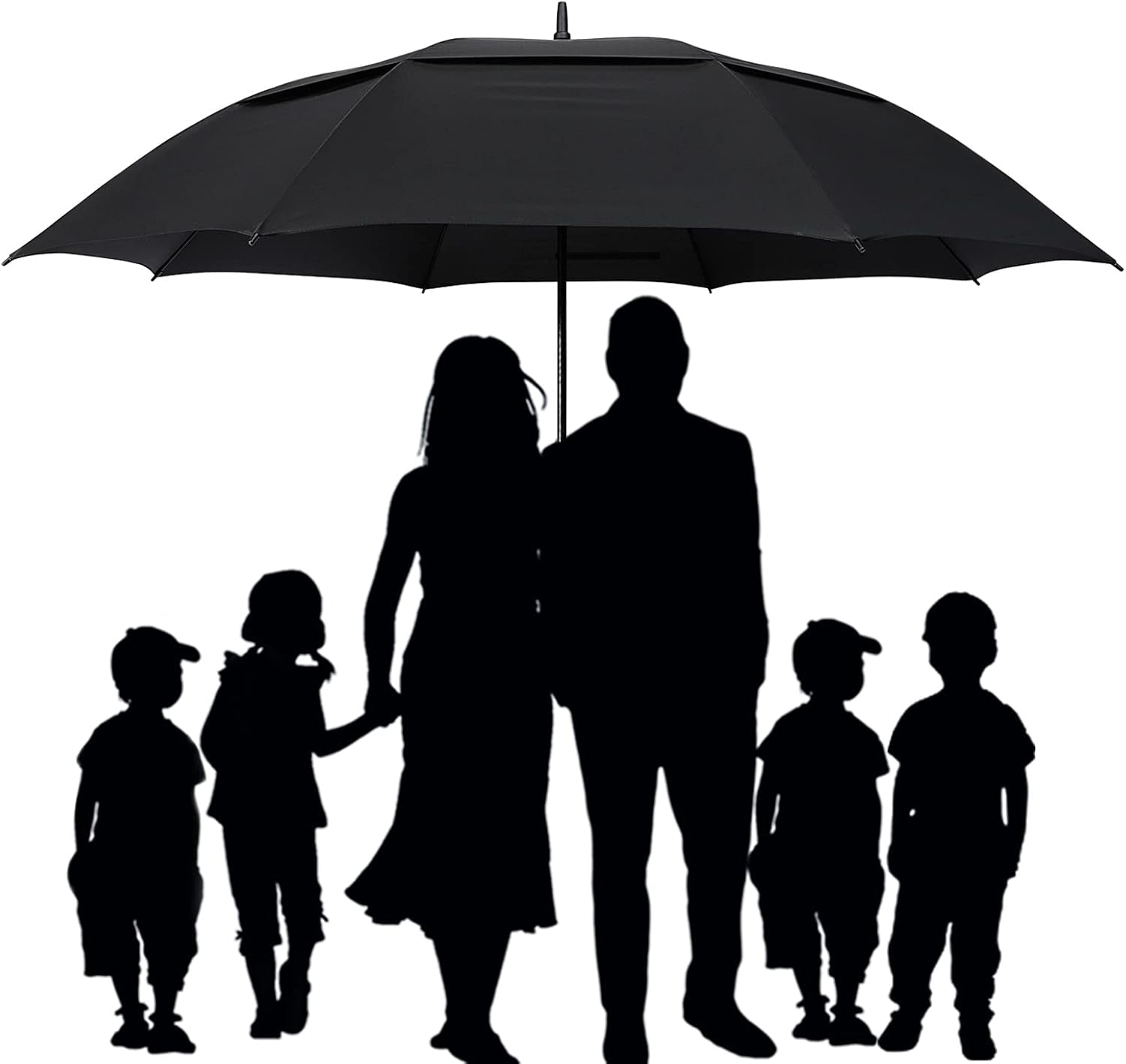 72 Inch Windproof Golf Umbrella Auto Open Double Canopy