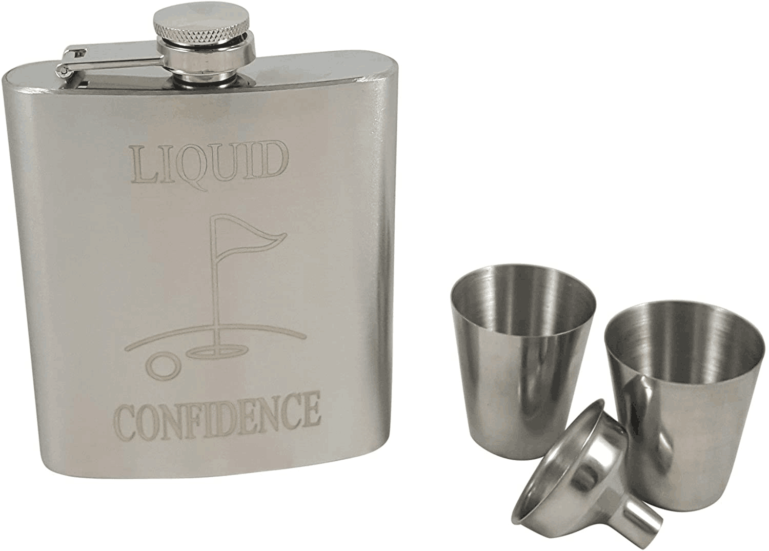Golf Flask Flask Engraved with Liquid Confidence