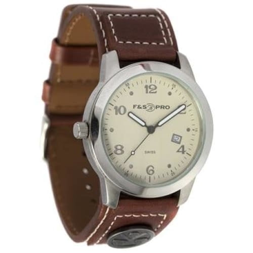 Field & Stream Men's Golf Ball Marker Stainless Steel Brown Leather