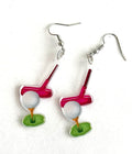GOLF THEME ACRYLIC EARRING - BALL