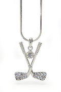 MADE IN KOREA WHITEGOLD PLATING CRYSTAL SPORTS THEME GOLF PENDANT